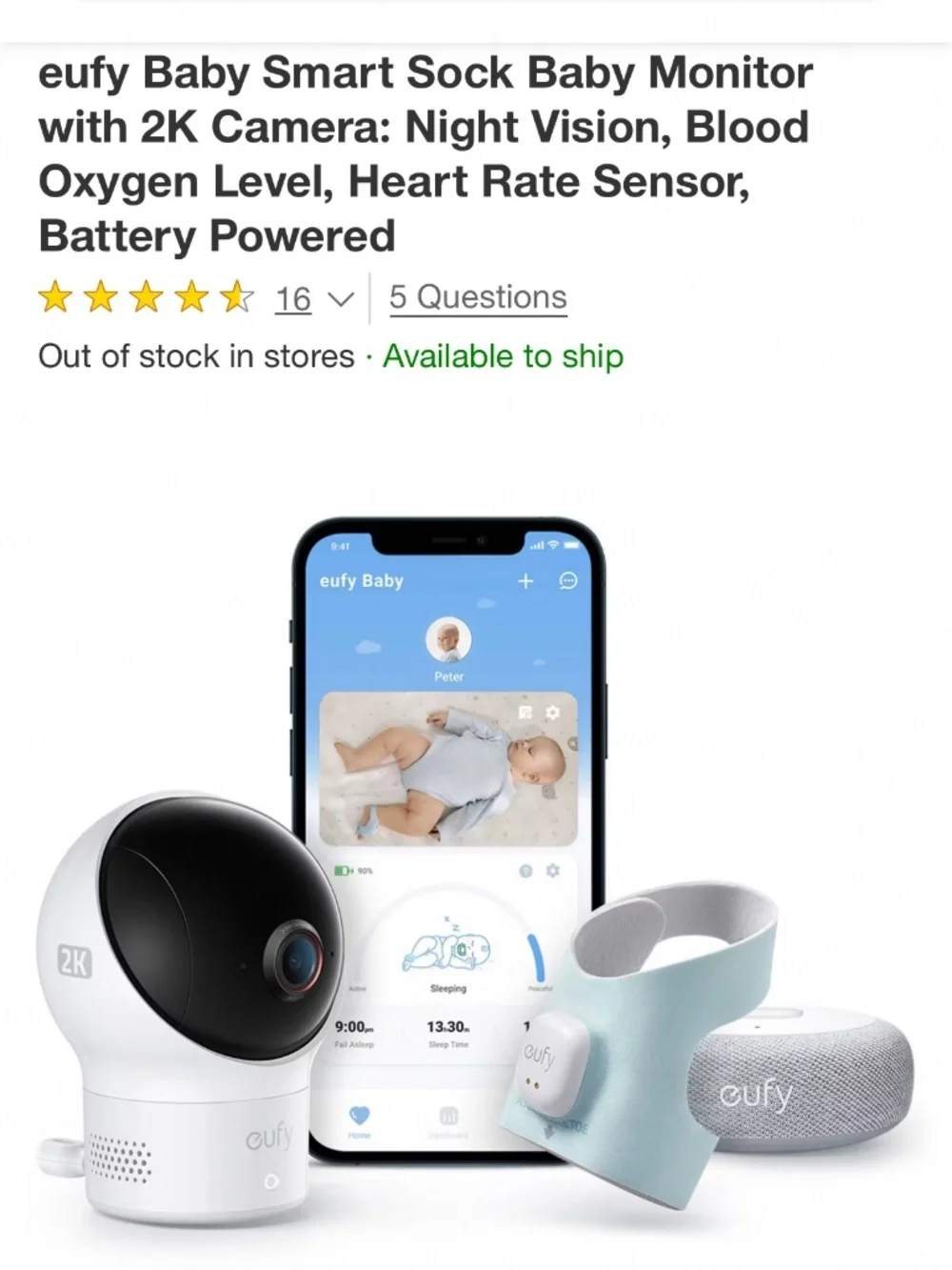 Eufy smart sock s340 - Picture 1 of 7